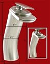 New Brushed Nickel Waterfall Faucet Bath Vessel Sink Faucet