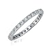 Sterling Silver Ring Cubic Zirconia CZ Wedding Eternity Band Ring - Ideal Gift For Anniversary, Engagement, Wedding, Birthday, Romantic For Her