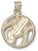 Cleveland Indians Solid 10K Gold ''INDIANS'' Pierced Baseball Pendant