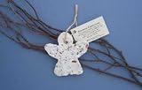 New Cast Paper Art Ornament-Angel Set Of 6 Recycled Cotton Fiber Flowers Wildflower Seeds Decoration