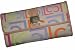 Women's Liz Claiborne Checkbook Wallet White Multi Heritage Flats Boxed