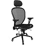 Solid Metal Construction Professional Computer Mesh Chair with Head Rest, Black Finish