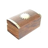 Review The Tribeca Gift Company  / Sheesham Wood Pill Box with Brass Sun Inlay