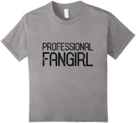 Kids Music Fan, Professional Fangirl T-shirt 12 Slate