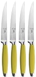 Ginsu Sofuto Series Japanese 420J2 Stainless Steel 4-Piece Wasabi Style Steak Knife Set 5828