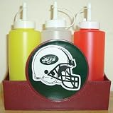 New York Jets Party Animal Condiment Caddy Caddie - NFL Football Fan Shop Sports Team Merchandise