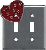 Red Heart Double Switch Plate