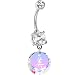 Handcrafted Swarovski Beauty Chinese Symbol Belly Ring
