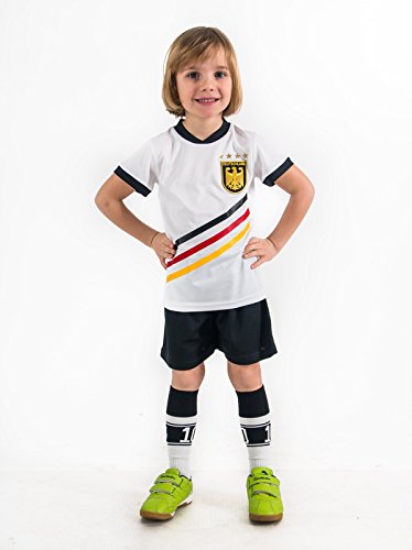 Fußball Trikotset Trikot Kinder 4 Sterne Deutschland WUNSCHNAME Nummer Geschenk Größe 98-170 T-Shirt Weltmeister 2014 Fanartikel EM 2016 (116)