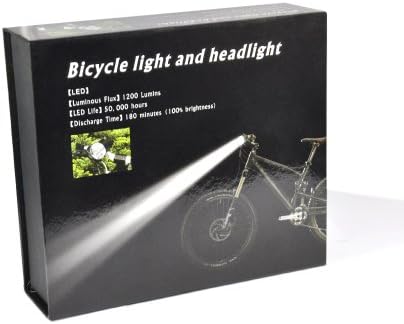 TheGoldenValley 3 Mode 1200 Lumen CREE XML T6 Bulb LED Bicycle bike Headlight Lamp Flashlight Light Headlamp included 4400mAh battery and AC charger