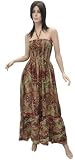 Eye Catching Printed Long Cotton Party Wear Halter Tube Dress Beach Sun Dress