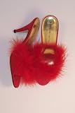 Jacques Levine Blaze Marabou Feather Heels
