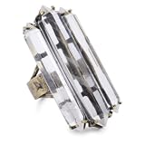 Low Luv by Erin Wasson 14k Plated Triple Crystal Cocktail Ring, Size 8