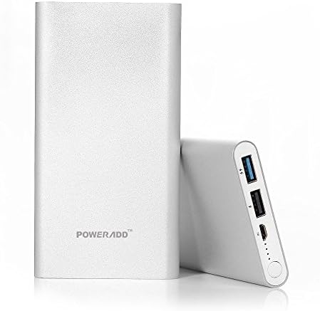 Poweradd Pilot 2GS 10000mAh External Battery Charger Power Bank For Cell Phones : Silver