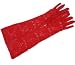 Chuzhao Wu Red Lace Long Gloves Wedding Bridal Party Gloves Sunproof Costume For Women Or Girl