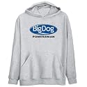 Hoodie Mens Heather Gray " BIG DOG : Pomeranian " Dogs
