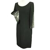 St John Long Sleeve Scoop Neck Dress