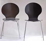 4 Stühle chrom, SCHWARZ AUS HOLZ Maße (ca.): 44cm x 47cm x