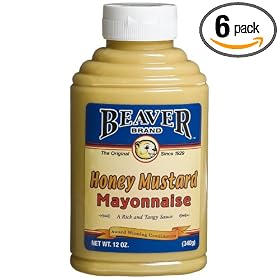 Beaver Brand Honey N Mustard Mayonnaise Sauce, 12-Ounce Squeezable Bottles (Pack of 6) by Beaver