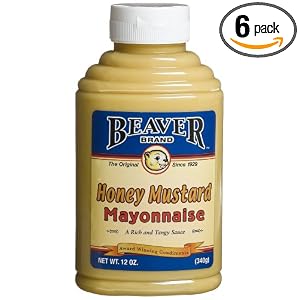 Beaver Brand Honey N Mustard Mayonnaise Sauce, 12-Ounce Squeezable Bottles (Pack of 6) by Beaver