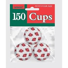 Christmas Party Tableware | Christmas Mini Cupcake Cases