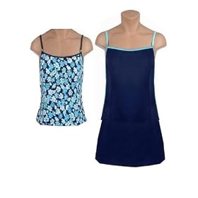 It Figures Hip Hider Collection 3-Piece Skirtini Swimsuit 2 Tops AND 1 Skirt Bottom