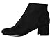 UJoowalk Womens Comfortable Classic Suede Leather Round Toe Chunky Heeled Zipper Ankle Boots (4.5 B(M) US, Black)