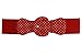 TFJ Women Fashion Red Belt Elastic Hip Waist Size XS S M White Polka Dots