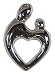 Mother and Child Sterling Silver Charm with Bracelet Lovely Janel Russel Design