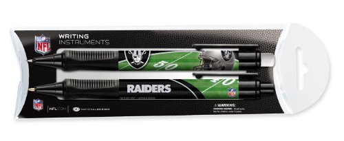 Oakland Raiders Ballpoint Grip Pen and Mechanical Pencil Set in Pillow Pack - NFL (12008-QUU)