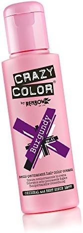 2 x Crazy Color Semi Permanent Hair Colour Dyes by Renbow 100ml Burgundy 61