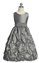 New Flower Smocked Taffeta Dress ~ 24M Xlarge (Sk B740) Silver