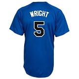 MLB New York Mets David Wright Full Button Down Synthetic Replica Batting Practice Jersey,XX-Large