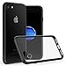 Daswise Hard Poly-Carbonate + Reinforced TPU [Slim Fit] Bumper, Scratch-Resistant Clear Back Cover [Shock Absorbent] Compatible with Apple iPhone 7 (4.7 Inch) (Jet Black)