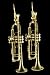 Trumpet Earrings (Gold)