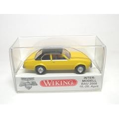 Wiking 1:87 Opel Ascona B, gelb, Dach schwarz - Intermodellbau 2008