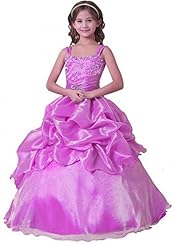 Girls Crystal   Ball Gown Flower-Girl Dress/Pageant Dress/Party Dress 