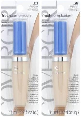 CoverGirl Fresh Complexion Concealer #610 Classic Ivory (11 mL/37 FL.OZ) Each Tube (PACK Of 2)