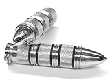 Motorcycle Bullet Style Chrome Hand Handlebar Grips Grip Custom High Quality Chrome Billet Grips Fits Cruisers, Choppers, Harley Davidson, Suzuki, Kawasaki, Yamaha, Honda, Metric Motor Bikes, Hogs with 1