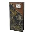 Mossy Oak Leather Camo Secretary Wallet - Collegiate Series