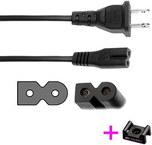 Polarized AC Power Cord for Brother CE-7070PRW, CE-8080PRW, CP-6500 Sewing Machine - 6 FT