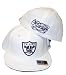 Oakland Raiders Black Outlined Logo White Hat / Cap