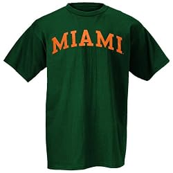 NCAA Miami Hurricanes Green Arch Logo T-shirt