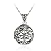 Sterling Silver Celtic Tree of life Pendant with Rolo Chain, 18"