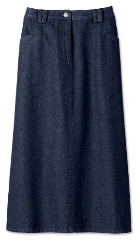 Weathered Denim A-line Skirt, 8