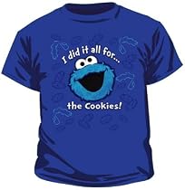 Sesame Street Cookie Monster All For Cookies Blue Toddler T-shirt Tee