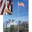 20' White SunSetter Flagpole