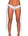 iHeartRaves White Ribbon Tie Ultra Low Rise Booty Shorts (One Size Fits Most)