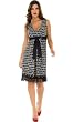 The Empire Silk/Cotton Voile Flower Print Dress with Scalloped Lace Hem