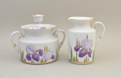 Lomonosov Irises Cream and Sugar Bowl